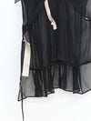 OUDE WAAG High Neck Shirred Halter Vest OW-OW-25SS-TP02-HEI (BL900 Black) (OW-25SS-TP02 OW-25PF-TP03)